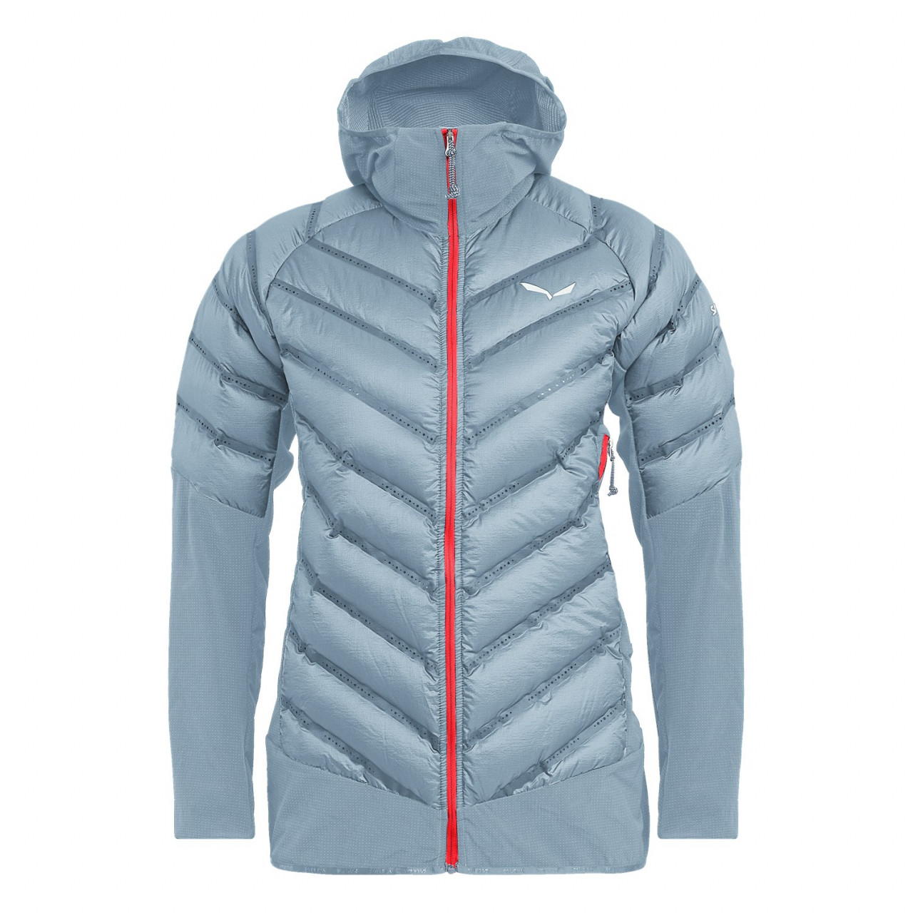 Chaqueta Plumas Mujer Chile - Salewa Agner Hybrid - Gris/Azules - SFMQ-31286